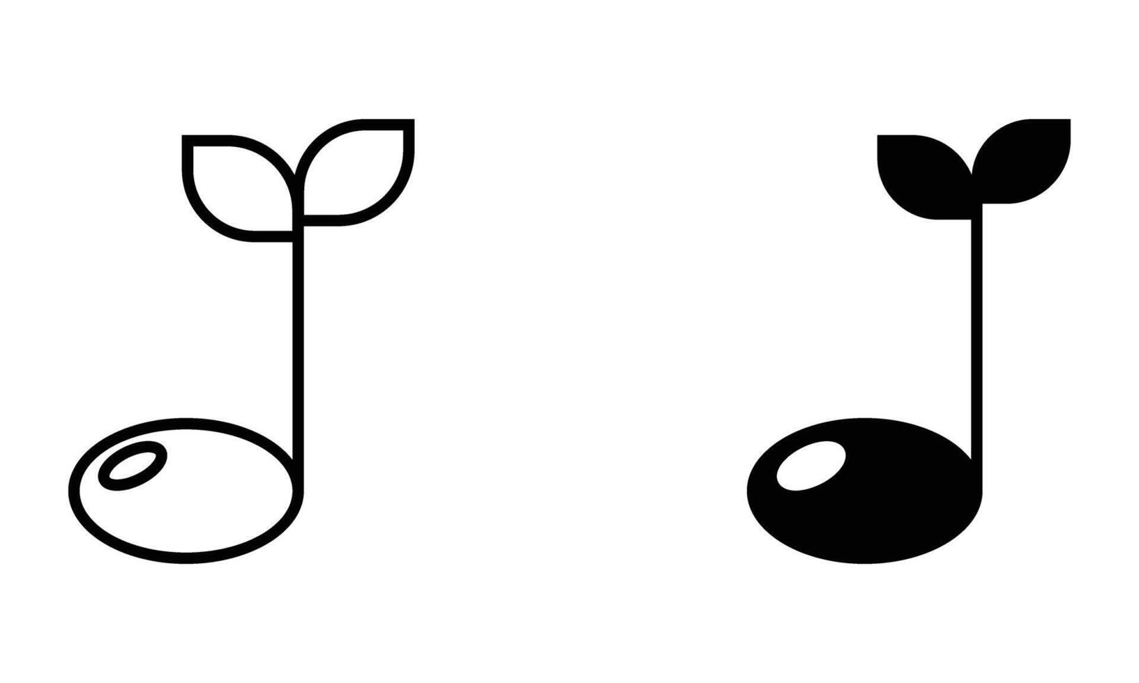 illustration of bean sprout icon vector
