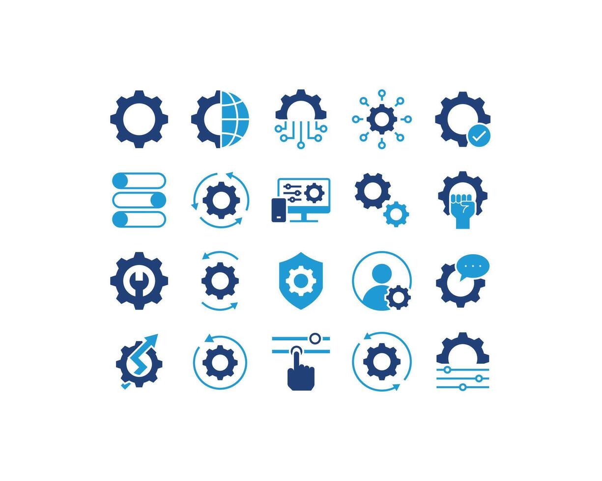 Simple set of control icon vector