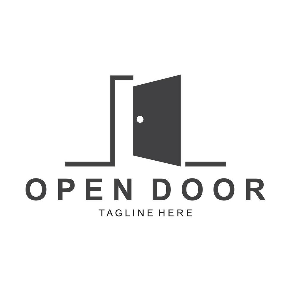open door logo template and illustration vector