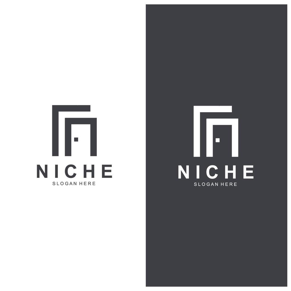 two logos for the company niche simple design vector