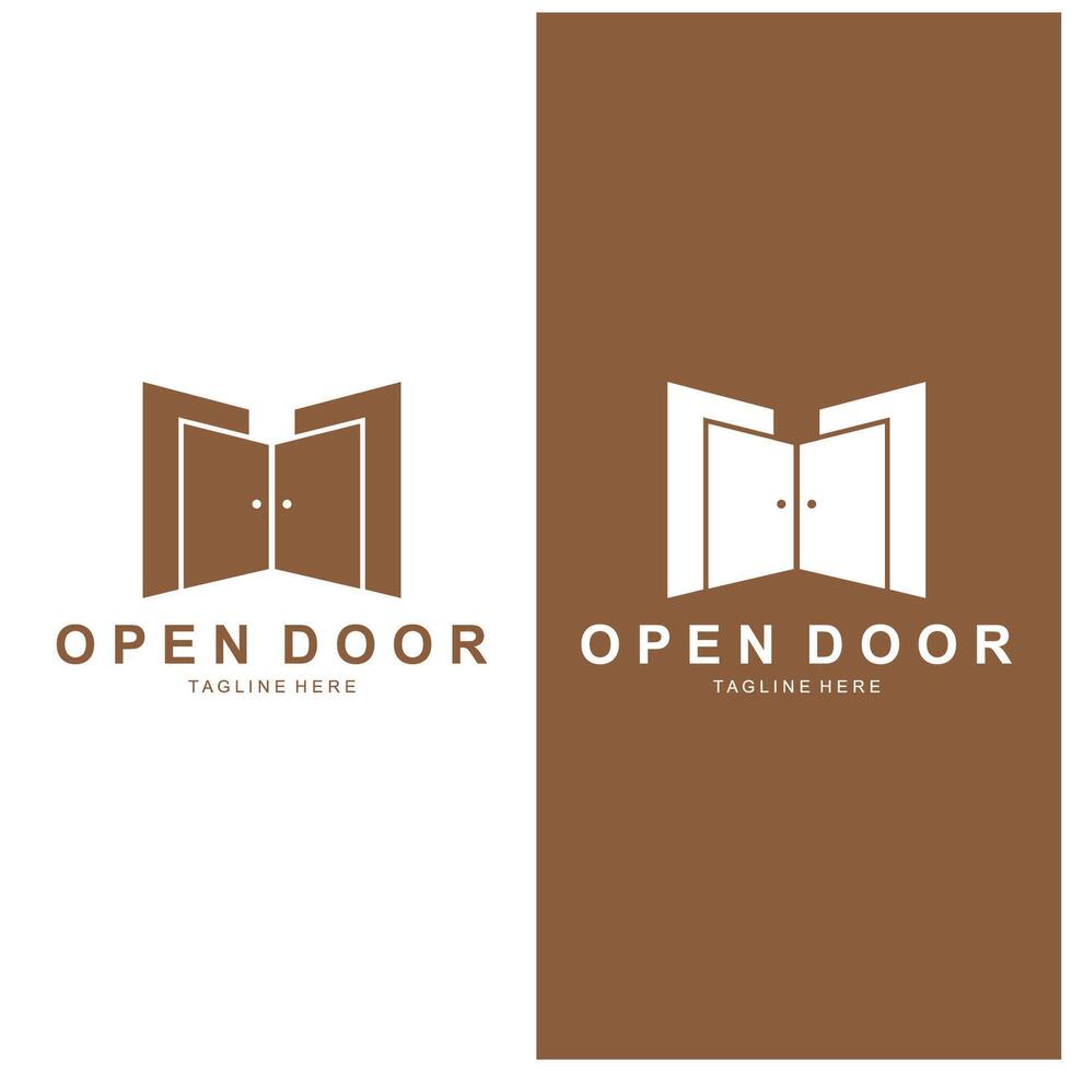 open door logo design template design vector