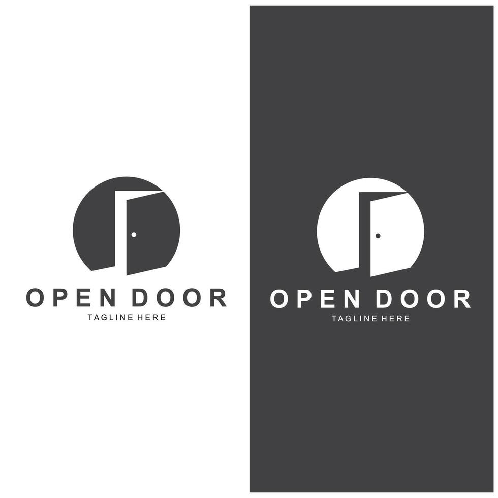 open door logo design template vector