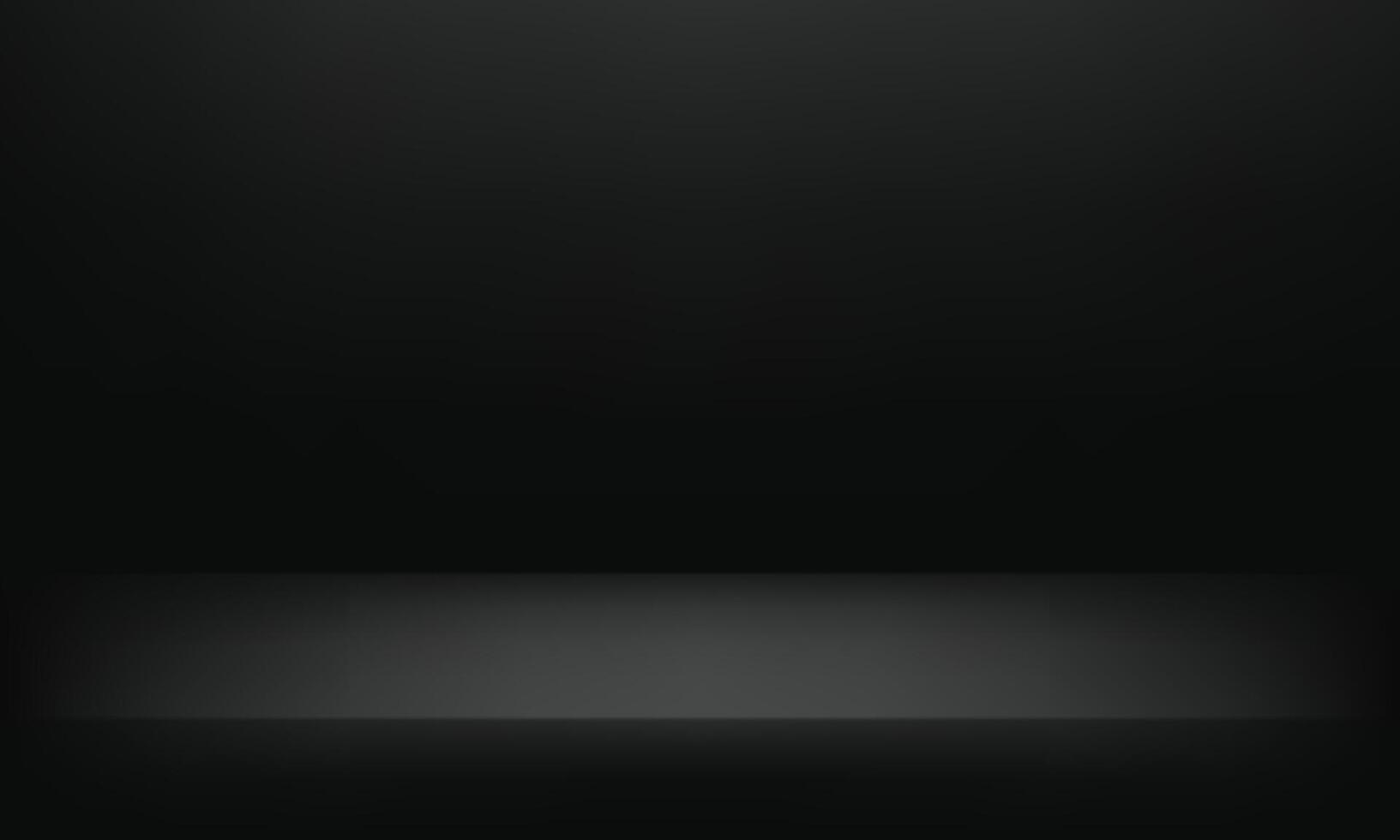 Empty black studio room background. Empty Room Studio with table. Space for selling products, backdrop, wallpaper, background, text. Gradient table. illustration. vector