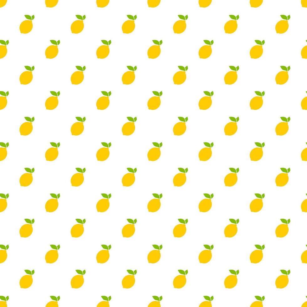 Cute Lemon Pattern White Background vector