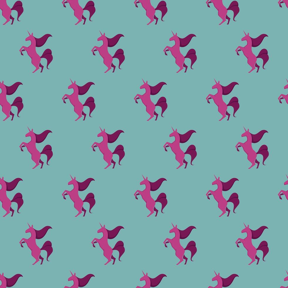 Pink Unicorn Seamless Pattern vector