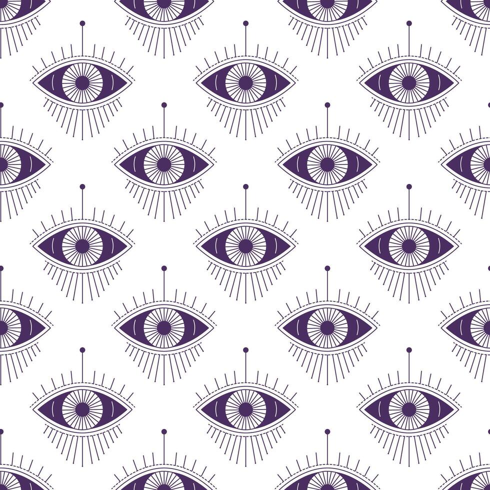 Mystical All Seeing Eye Pattern vector