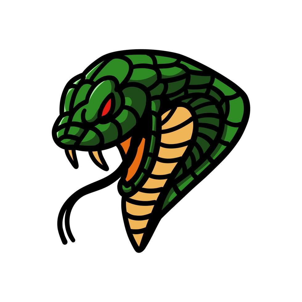 snake head vetor illustration for mascot, logo, icon, symbol, template, etc vector