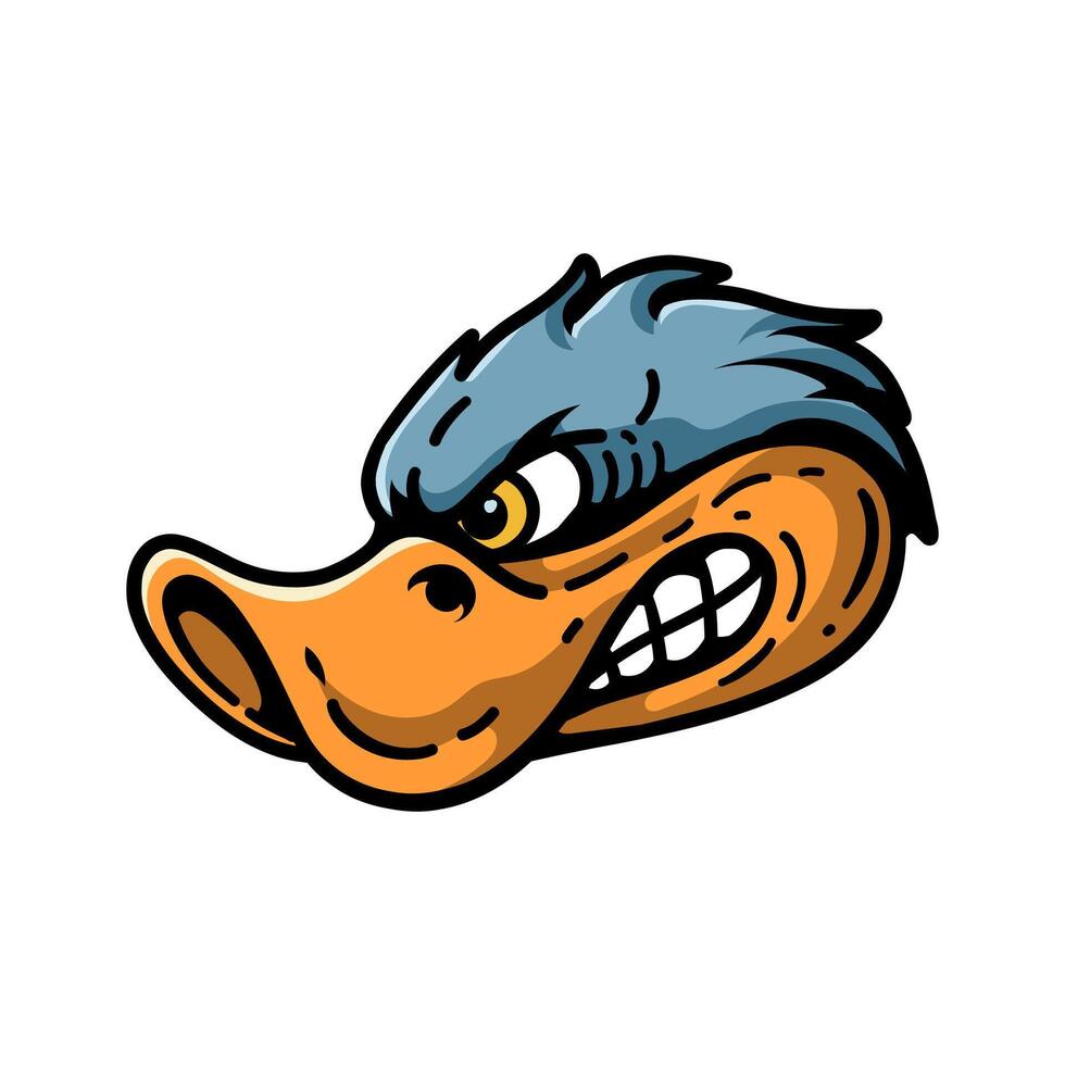 duck head vetor illustration for mascot, logo, icon, symbol, template, etc vector