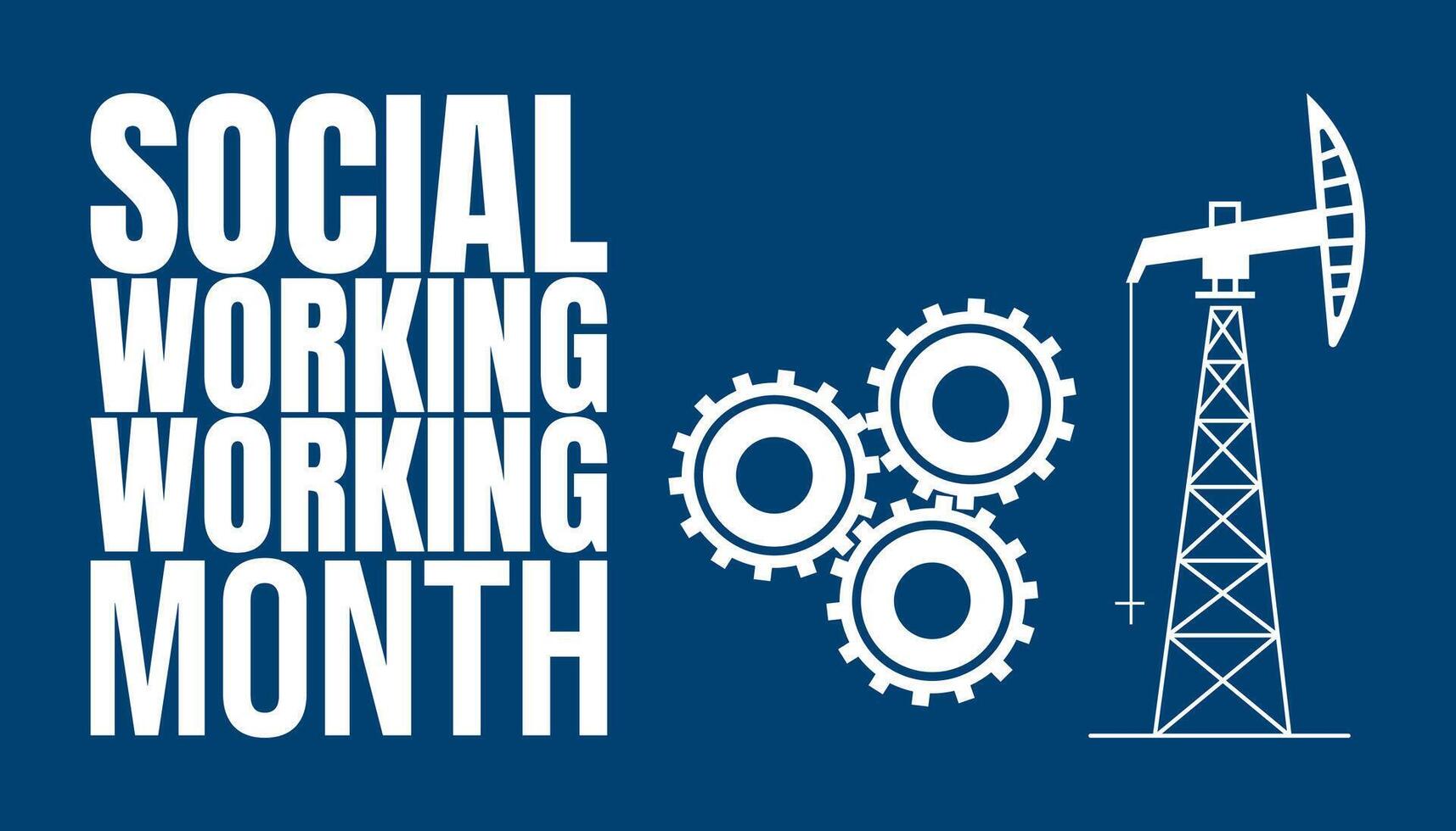 National Social Work Month background banner vector