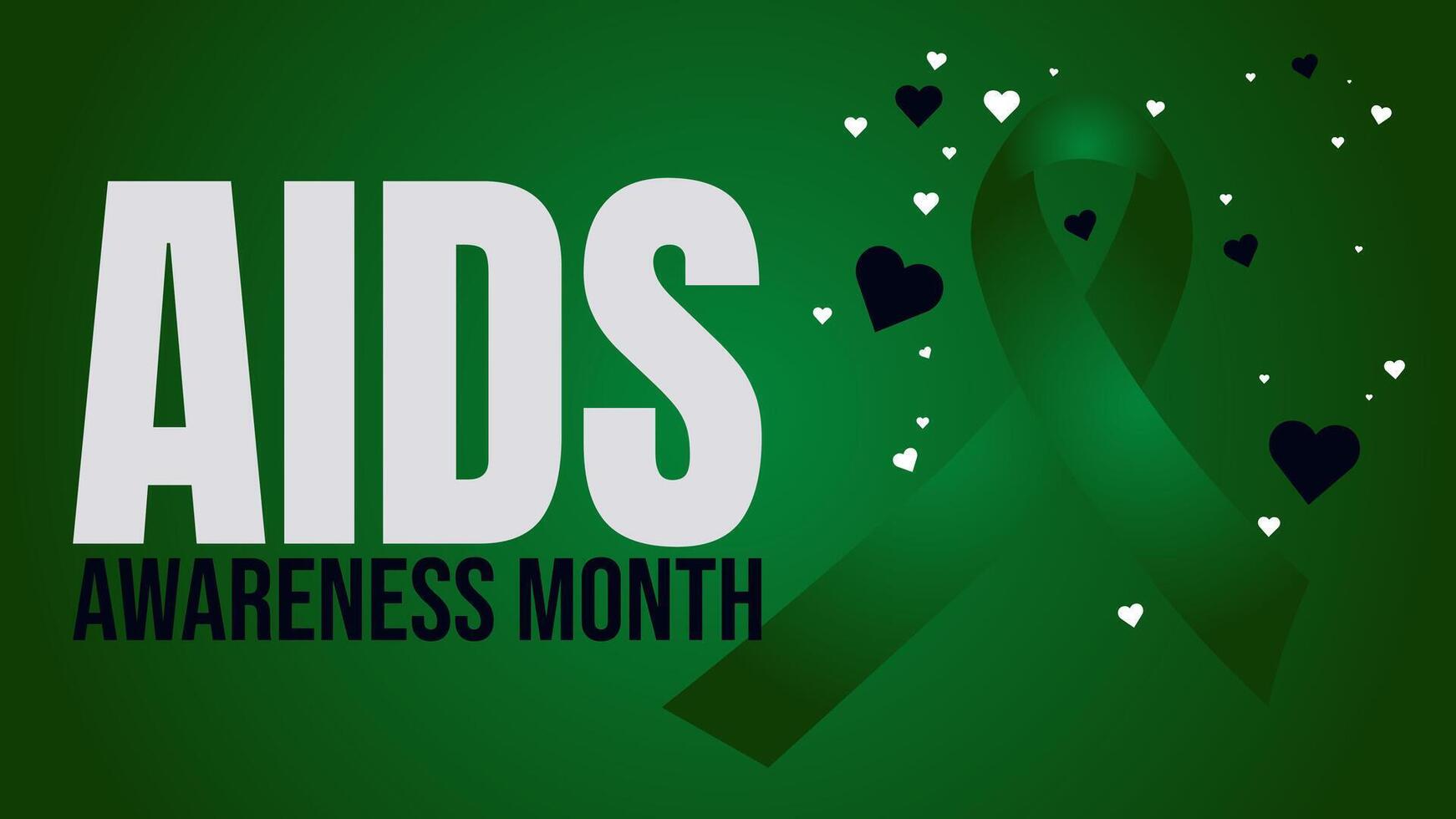 AIDS Awareness Month, Educate, Prevent, Support vector