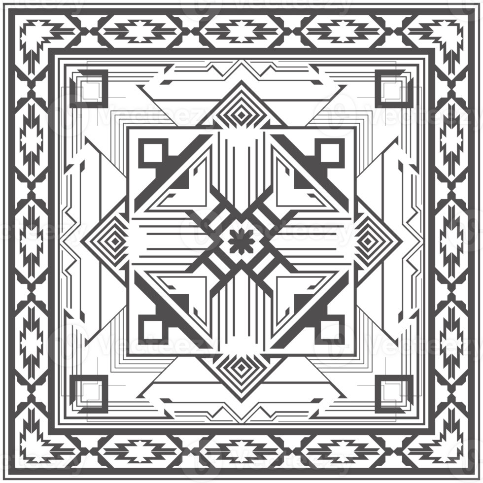 Tribal patterns, dark textured carpet, ceramic tiles, jute mats png