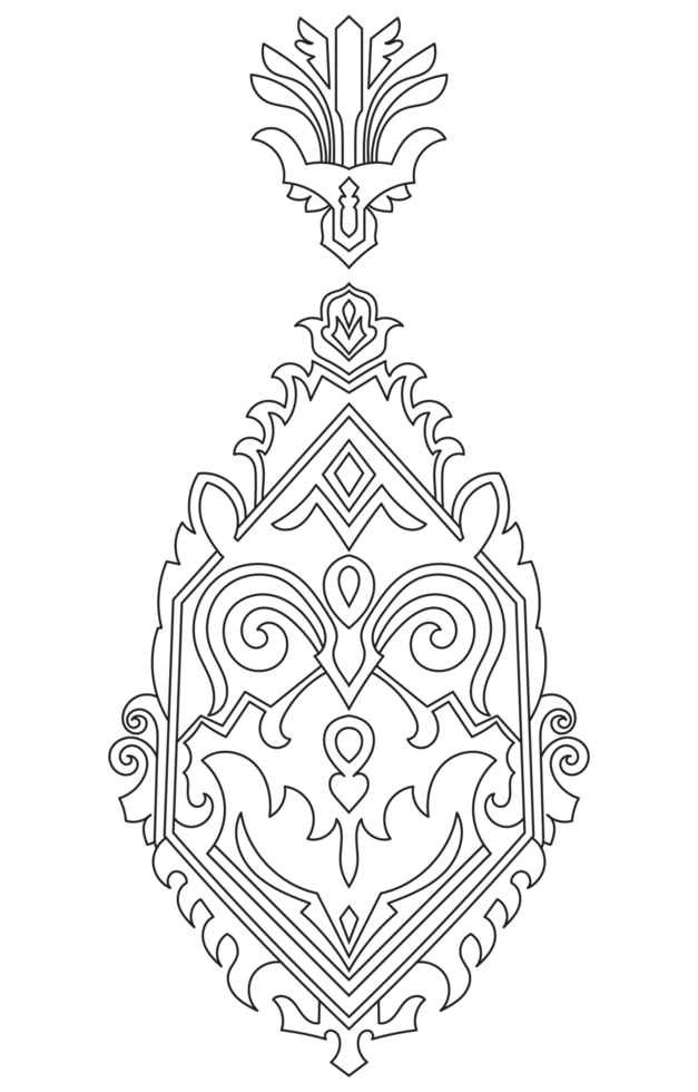 Vintage black lines, intricate lines, carpet elements, ethnic tribal lines png