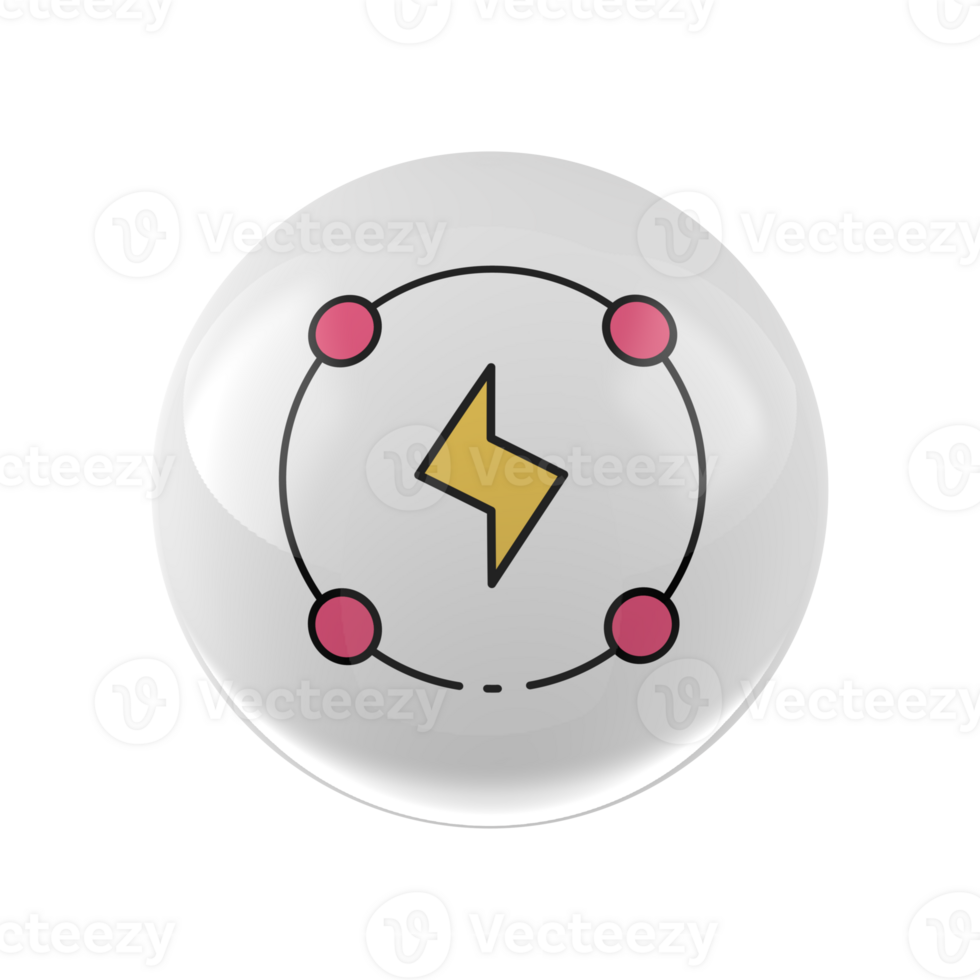 A button with a lightning bolt on it png