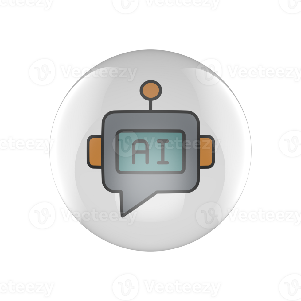 Ai chatbot icon button png