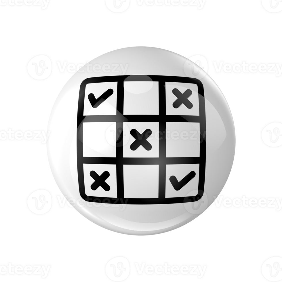 A white button with a check mark on it png