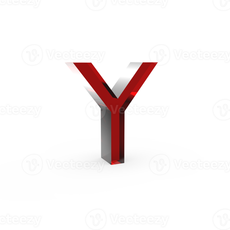 The letter y is shown in a red and white design png