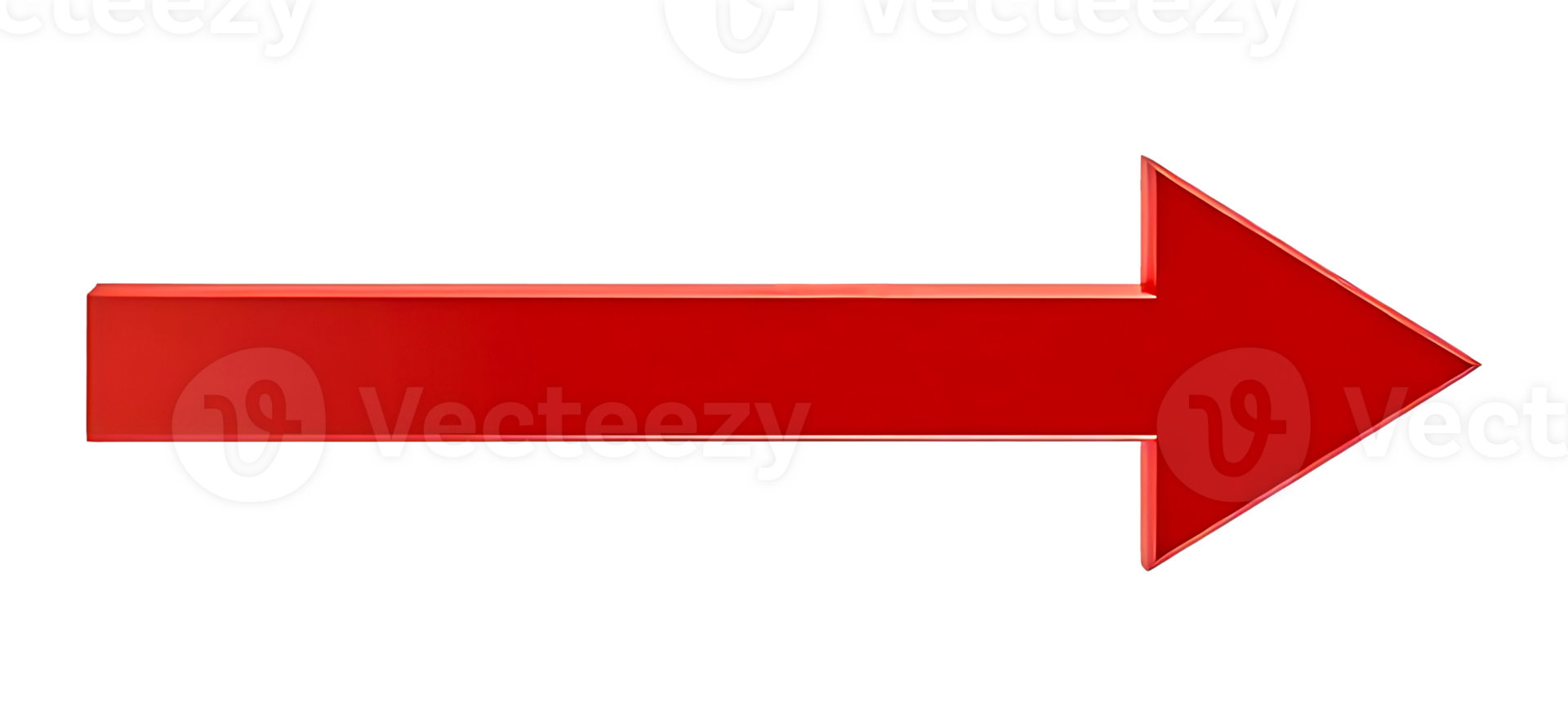 Digital 3D red arrow sign icon illustration with clear background perfect for web navigation and user interface png