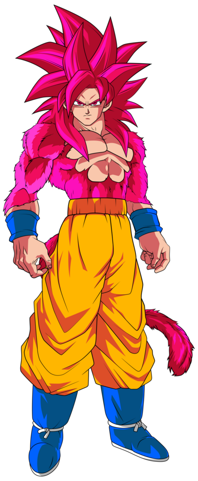 High-quality image of Goku Super Saiyan 4 png