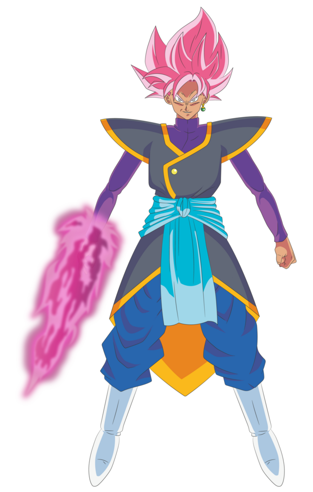 High quality image of Black Goku SSJ Rose with his energy sword png