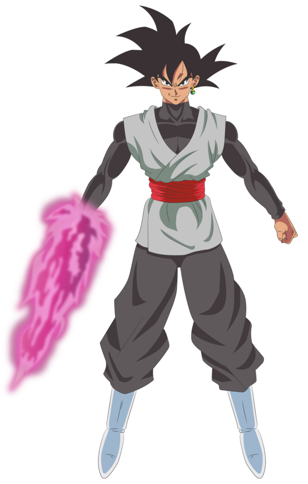 High quality image of black goku with his energy sword without background png
