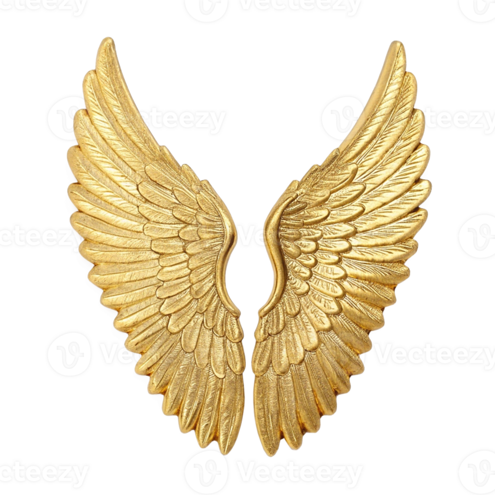 Golden angel wings png