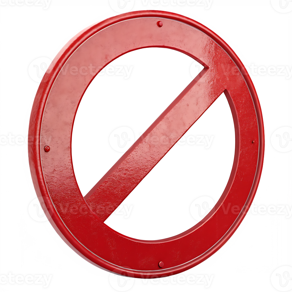 Red circle prohibition sign, no entry symbol. png