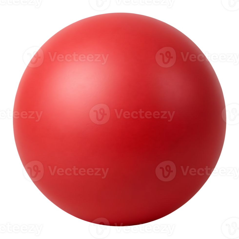 Red sphere, perfect circle, 3D render. png