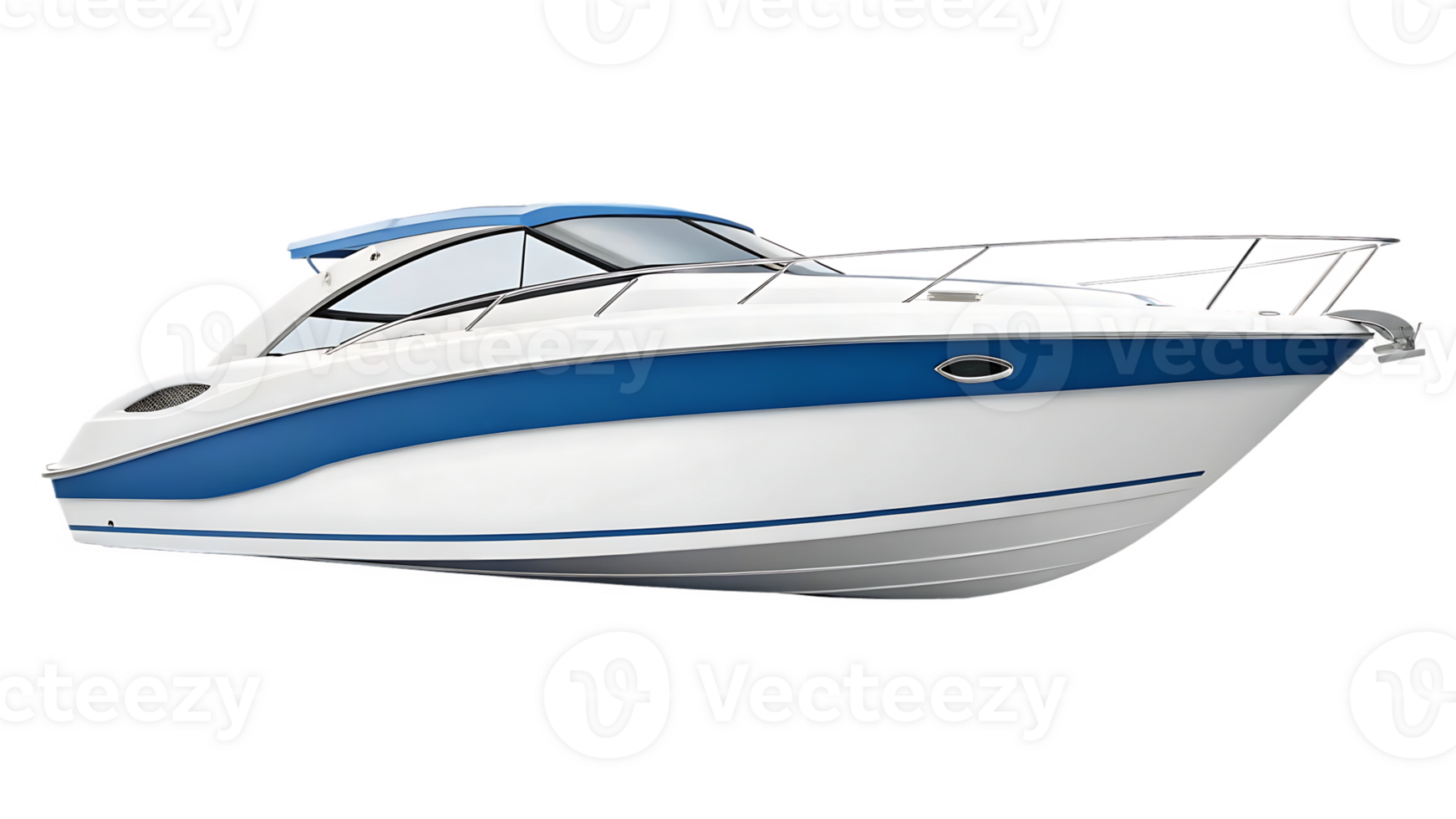 Luxury motorboat isolated png