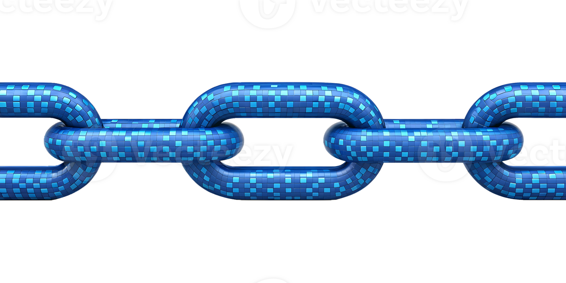 Blue chain links with dotted texture. Concept of connection, security, and teamwork. png