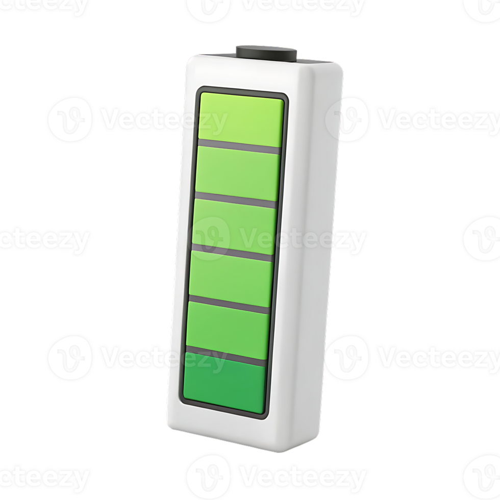 Full battery charge indicator. Green battery level. png