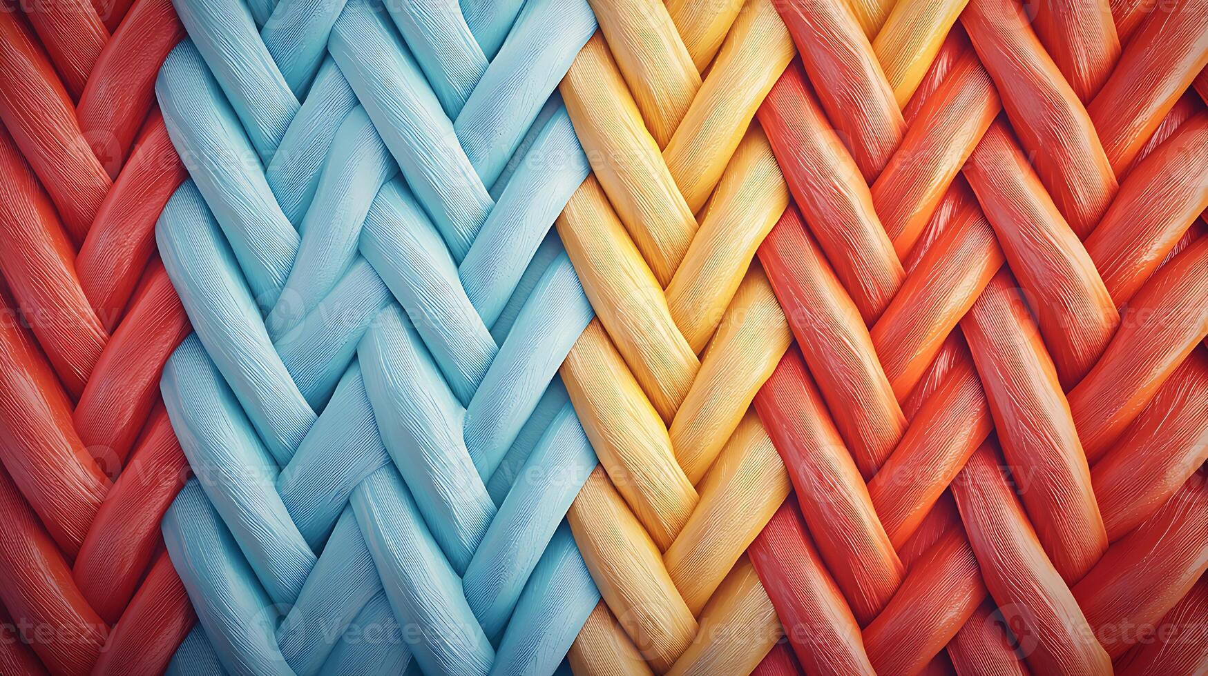Colorful woven pattern showcasing intricate braiding technique with vibrant hues photo