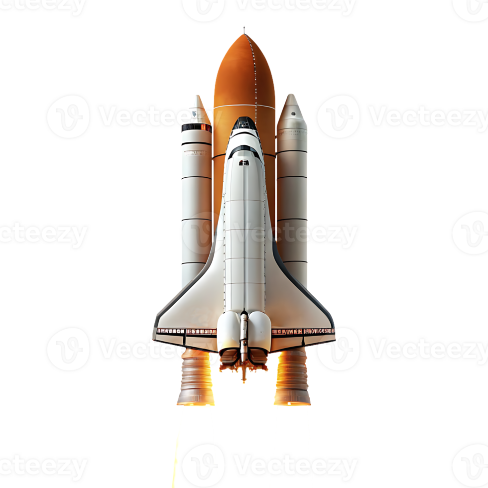 Space shuttle launching into space png