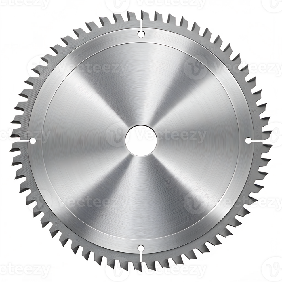 Close up of a circular saw blade. png