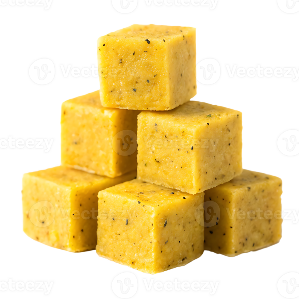 Stack of frozen vegetable bouillon cubes. png