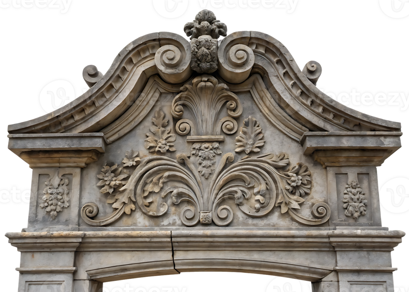 Ornate stone architectural detail png