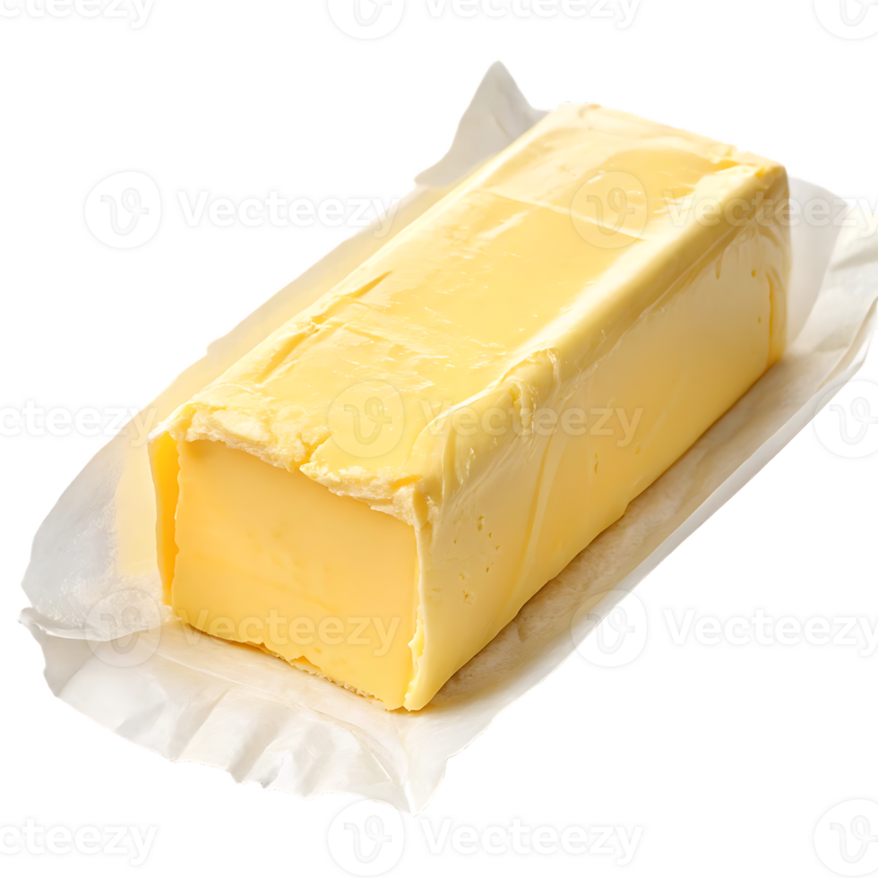 A stick of butter in its wrapper. png