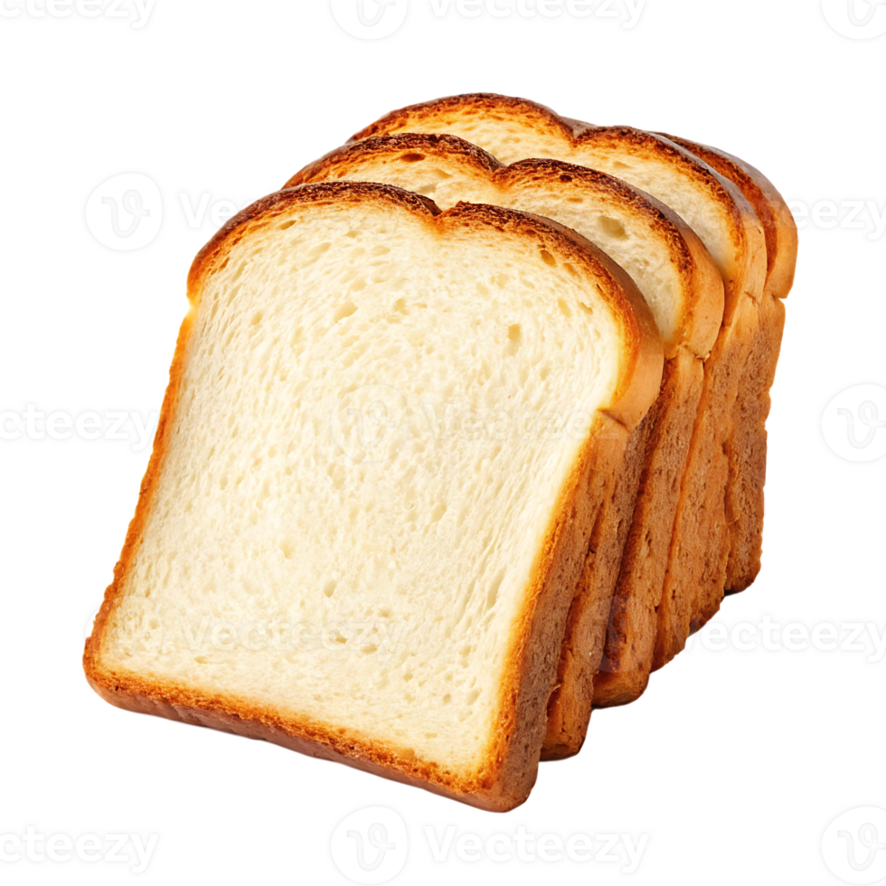 Sliced white bread, close up shot. png