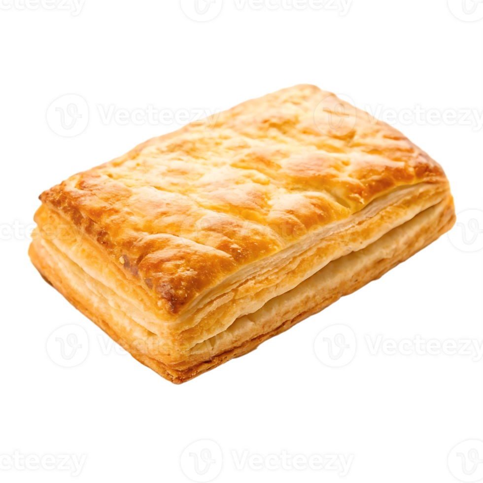 Golden brown puff pastry, delicious baked treat png
