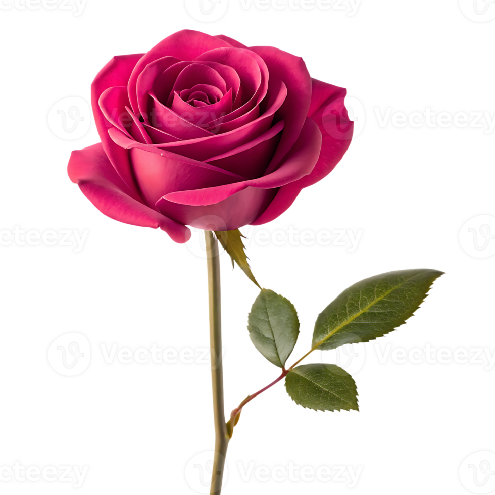 Single pink rose png