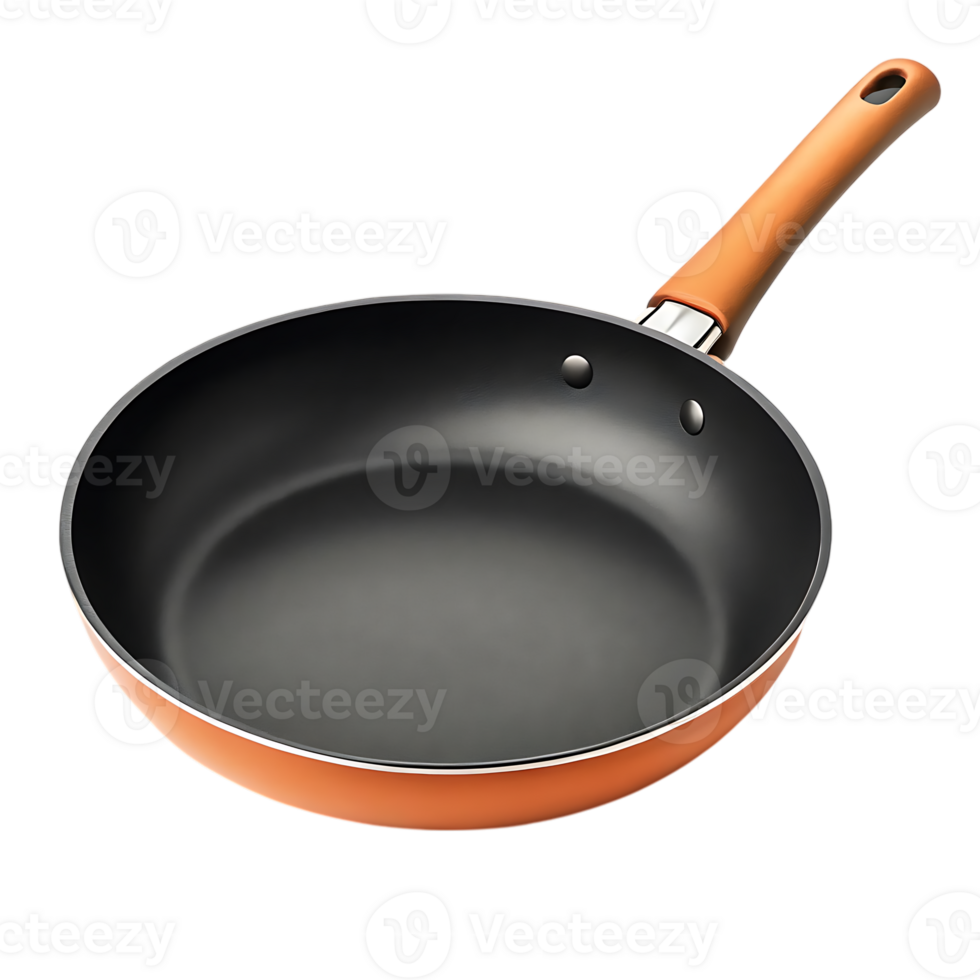 Orange frying pan png