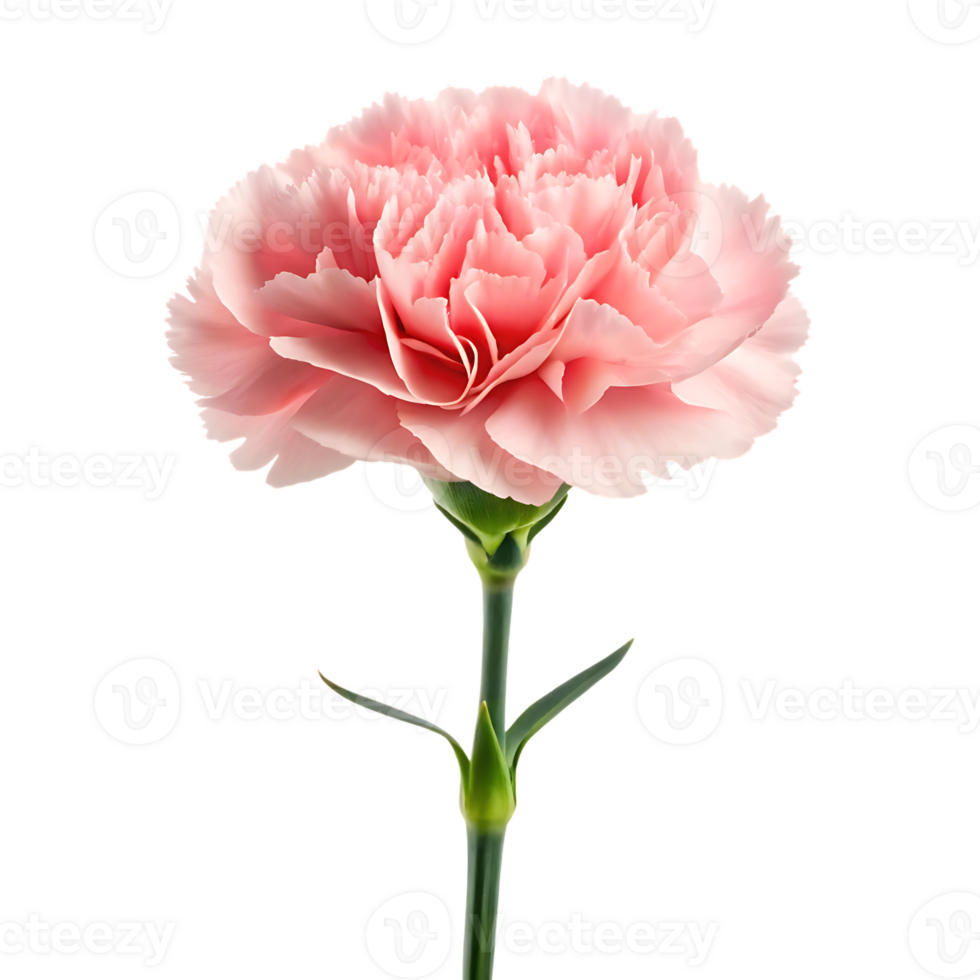 Single pink carnation flower png