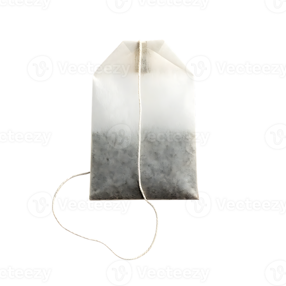 Single tea bag isolated png