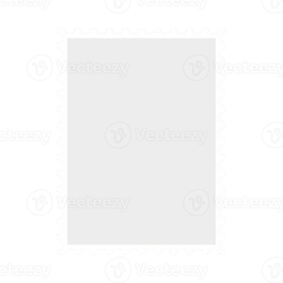 Perforated Stamp Frame on Transparent Background png