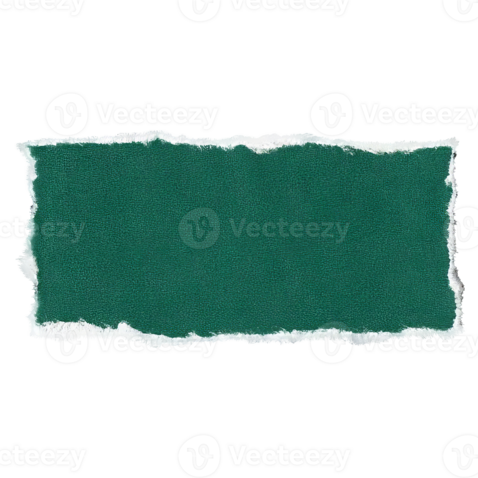 Green Torn Paper Texture on Transparent Background png