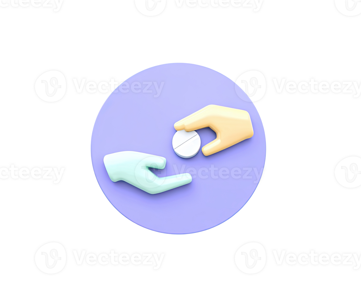 Magnifying glass on medical shield 3D render icon. Represents health check, insurance search, or finding doctors. Isolated transparent graphic element. png
