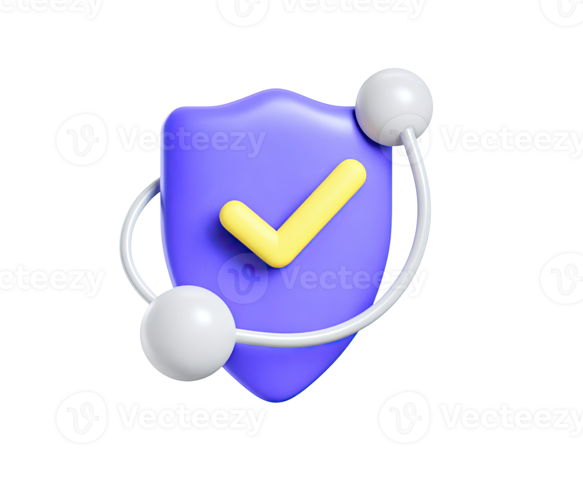 Blue medical shield 3D render icon. Represents healthcare safety, insurance, or data protection. Isolated transparent for secure app UI or hospital logos. png
