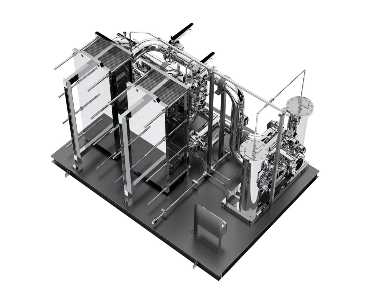A 3d rendering of a machine with a large tank png