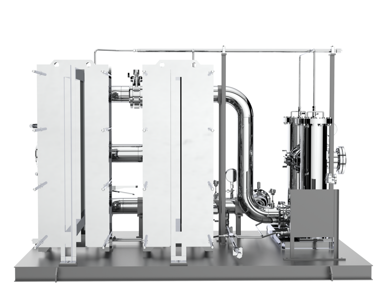 A large industrial machine with two pipes and valves png