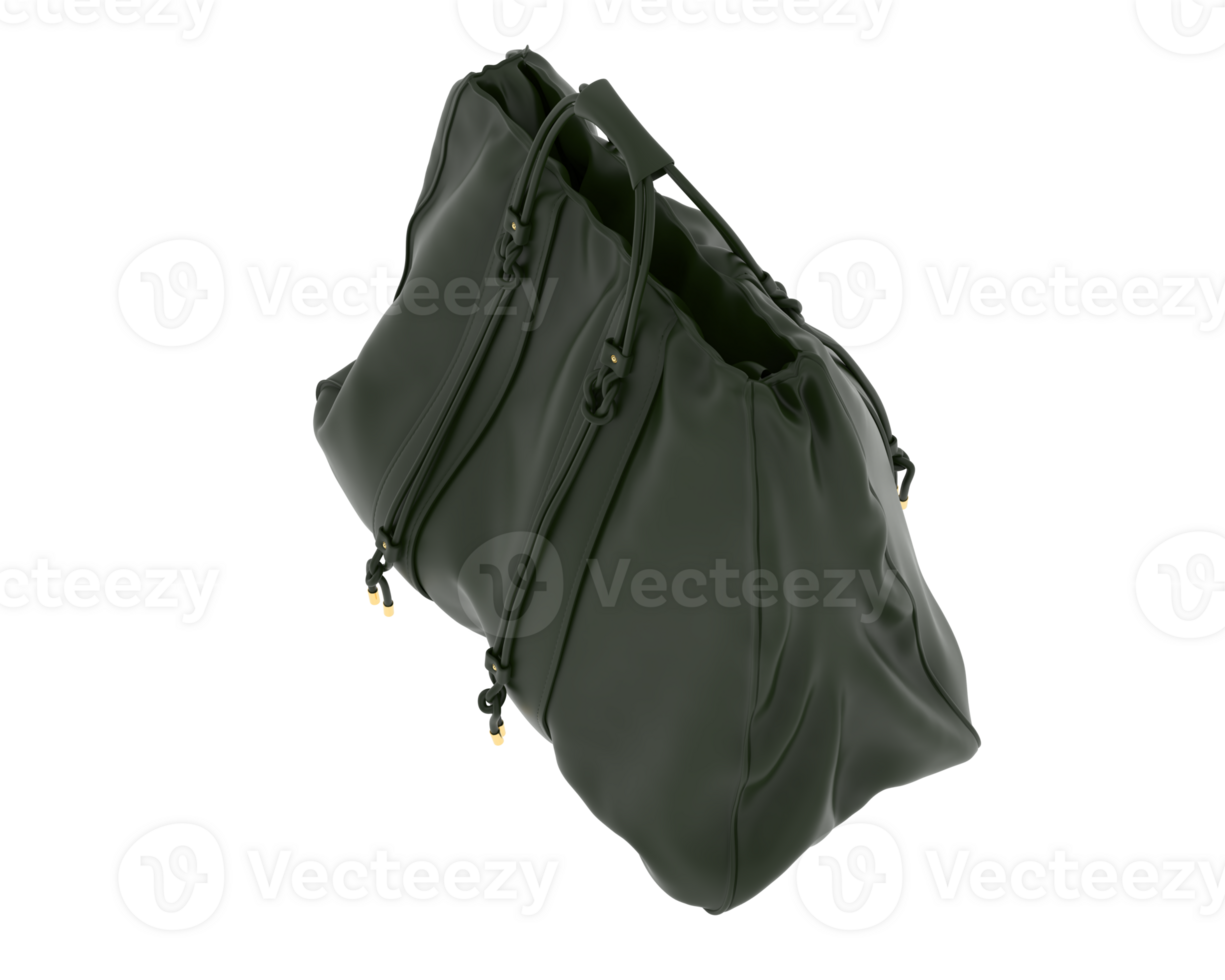 A black bag with handles on a black background png