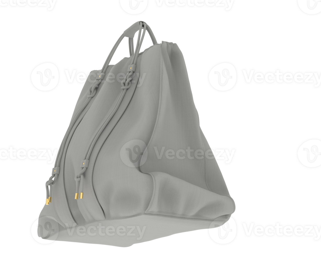 A gray bag with a zipper on the side png